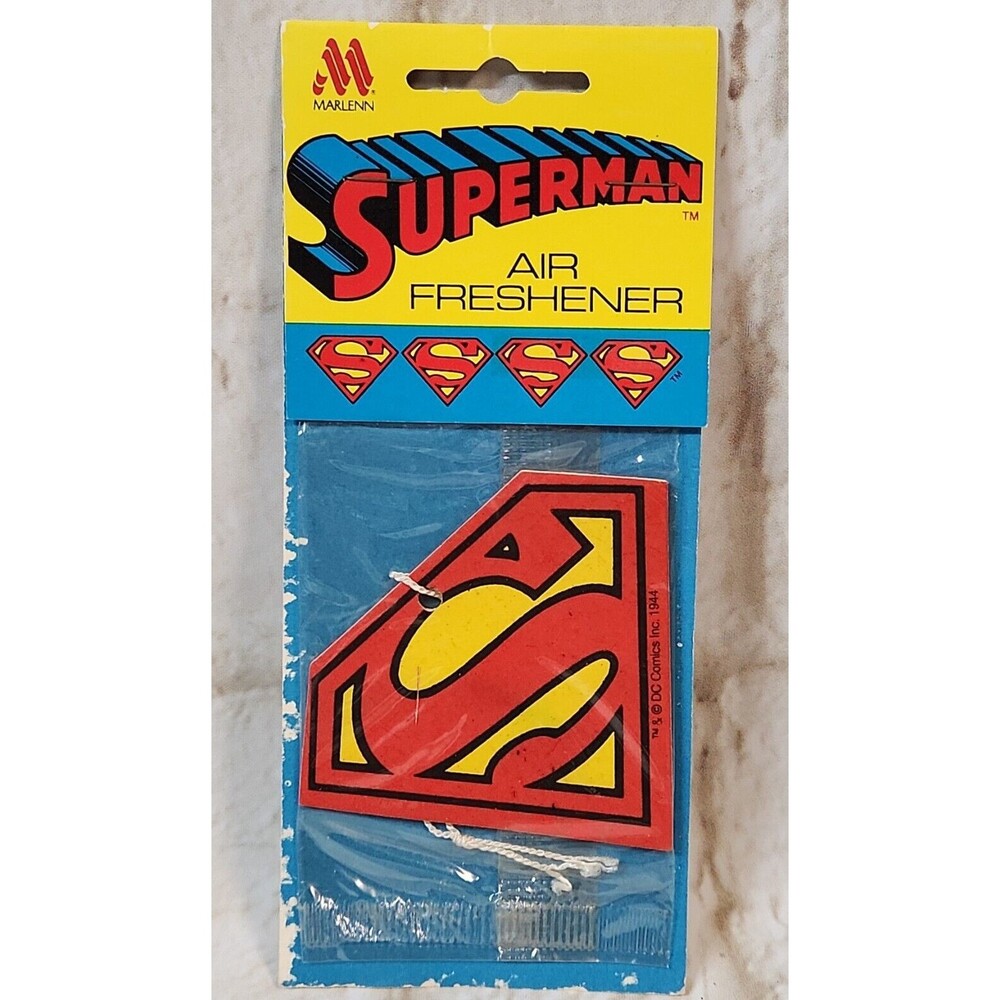 Vintage Superman Air Freshener Marlenn car auto new sealed 1989 Superman Logo